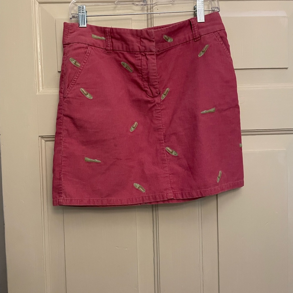 J.Crew Corduroy Skirt embroidered
